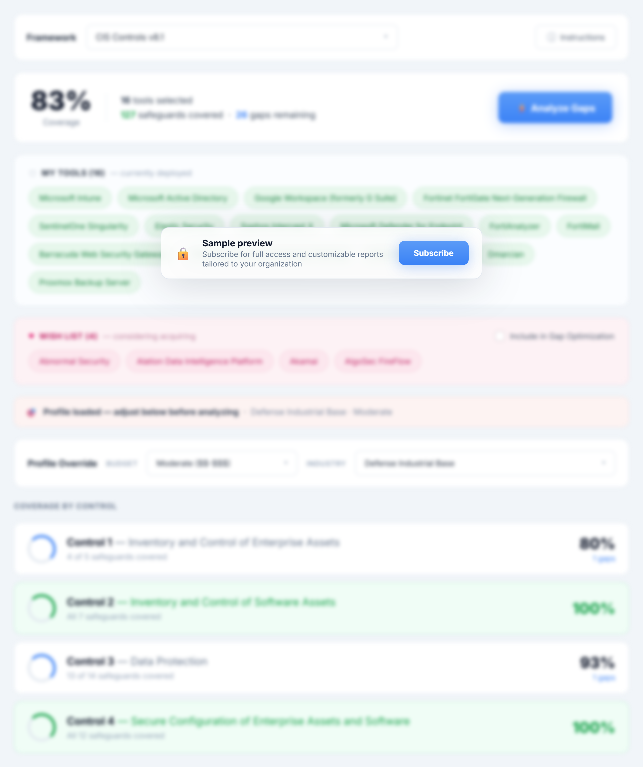 Gap Optimization sample preview
